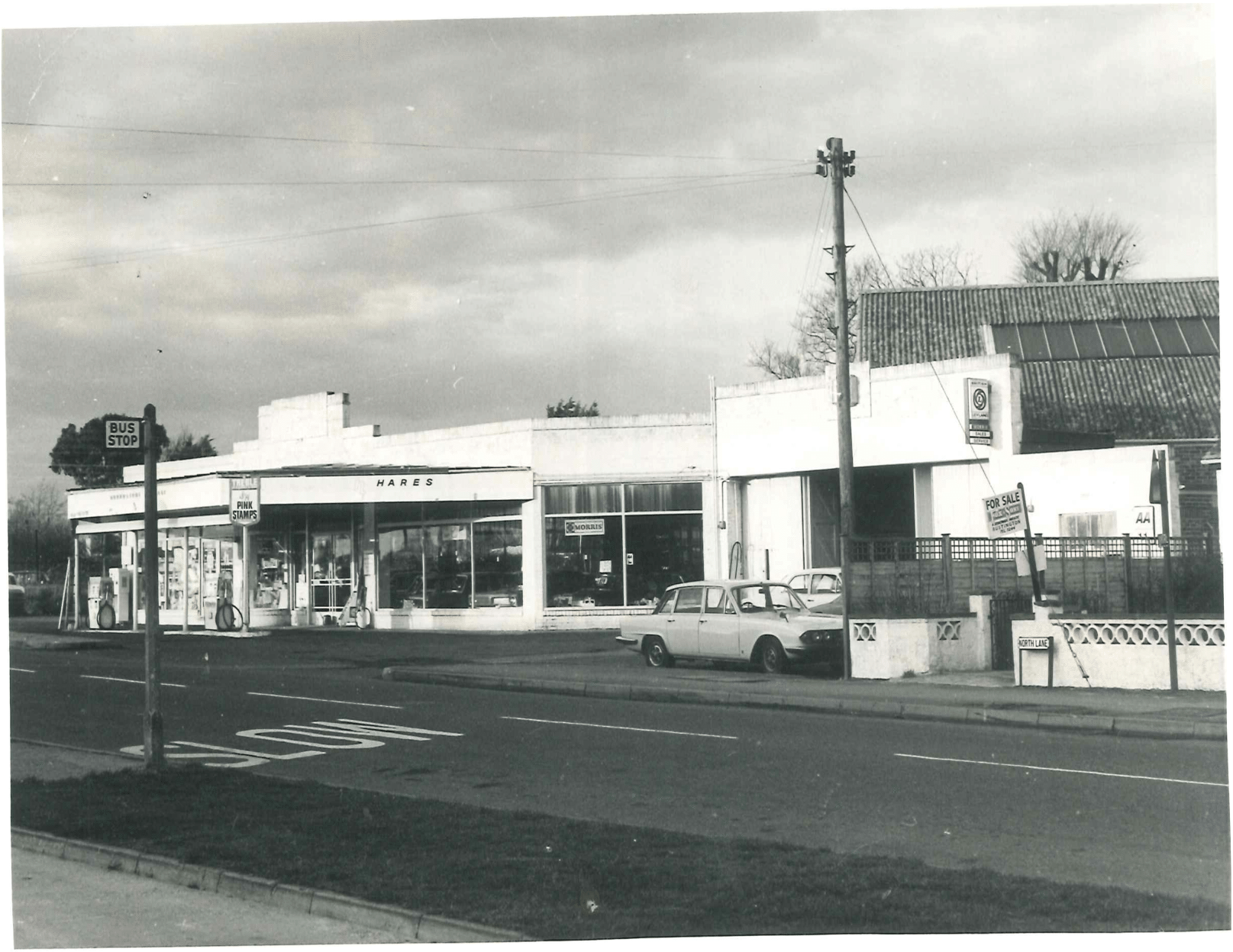 An older picture of the garage